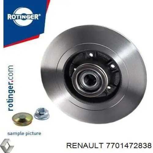 Диск гальмівний задній Renault (RVI) 7701472838