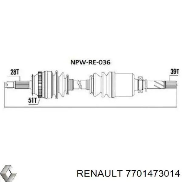 Купити 8200169286 Renault (RVI) Піввісь права