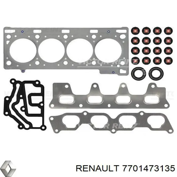 Комплект прокладок двигуна, верхній Renault (RVI) 7701473135 ціна, від 116.35 USD