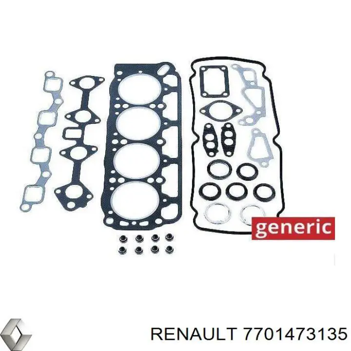 7701473135 Renault (RVI) комплект прокладок двигуна, верхній