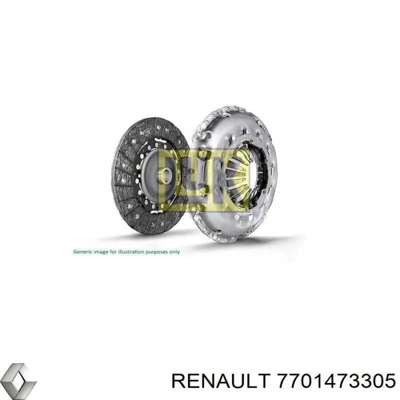 Комплект зчеплення (3 частини) 7701473305 Renault (RVI)