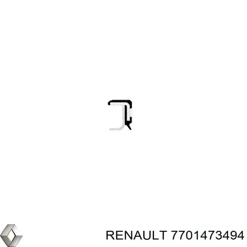 Купити 7701473494 Renault (RVI) Сальник коленвала передній