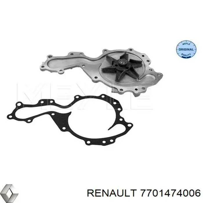 Помпа охолодження Renault (RVI) 7701474006 ціна, від 103.15 USD