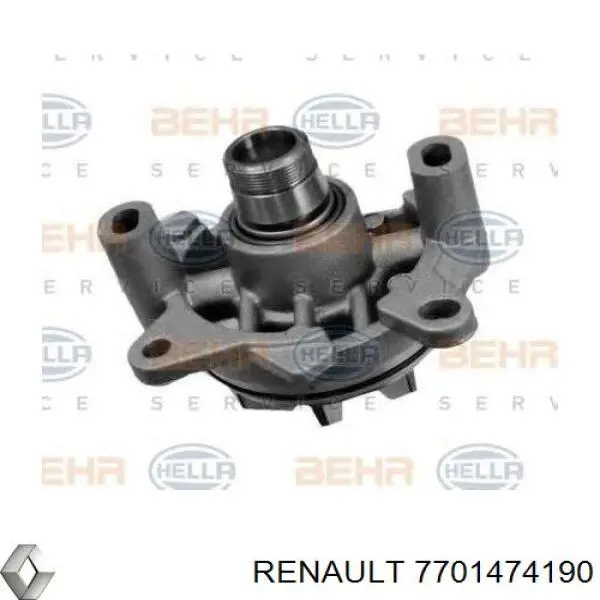 Помпа охолодження Renault (RVI) 7701474190 ціна, від 39.29 USD