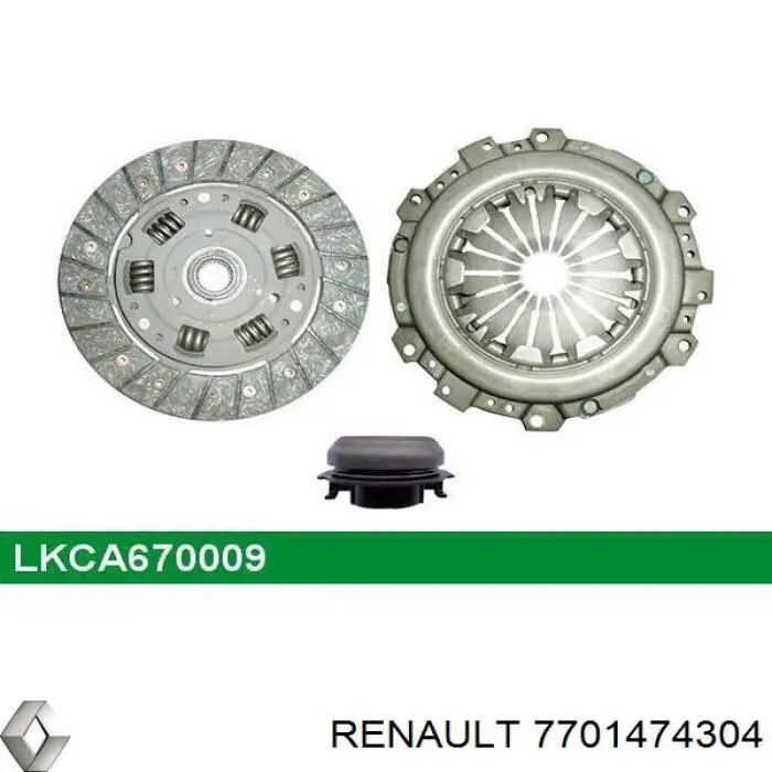 Комплект зчеплення (3 частини) 7701474304 Renault (RVI)