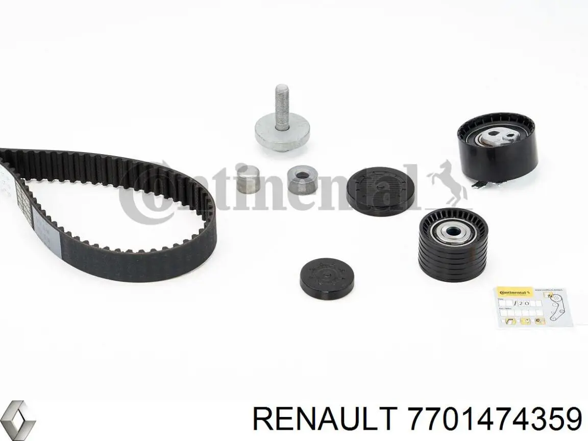 Комплект ГРМ Renault (RVI) 7701474359 ціна, від 95.66 USD