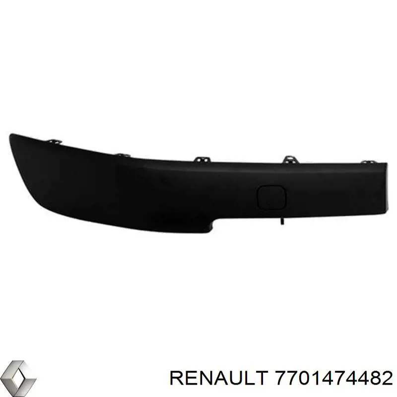 Накладка бампера переднього, права Renault (RVI) 7701474482 ціна, від 8.32 USD
