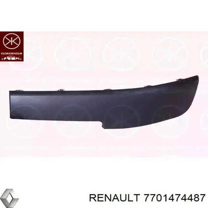 Купити 7701474487 Renault (RVI) Накладка бампера заднього