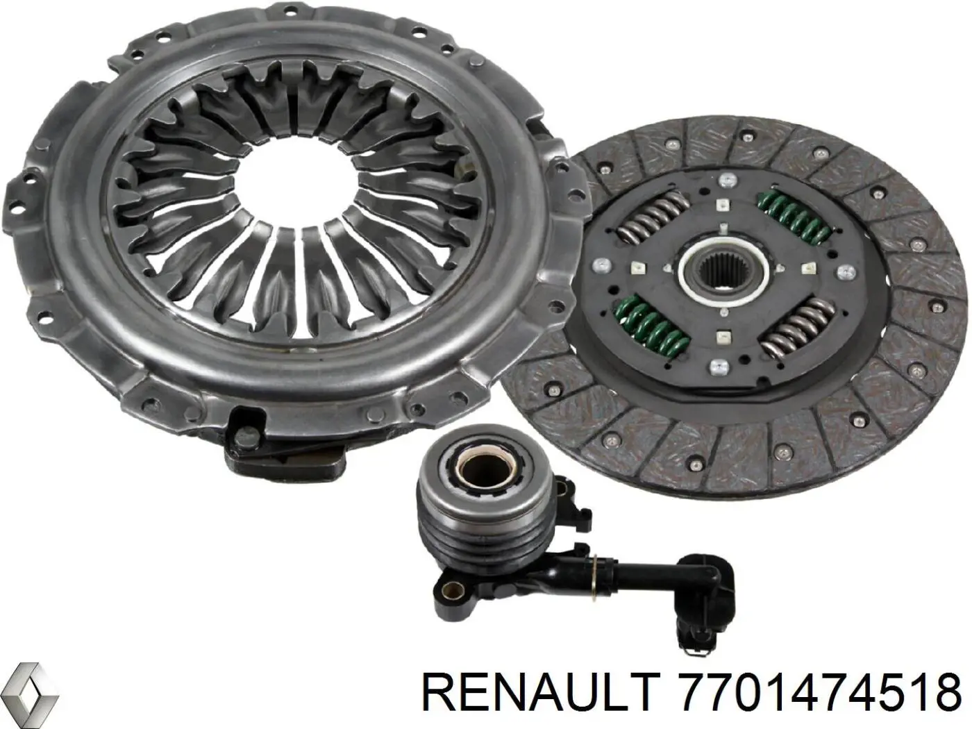 Комплект зчеплення (3 частини) 7701474518 Renault (RVI)