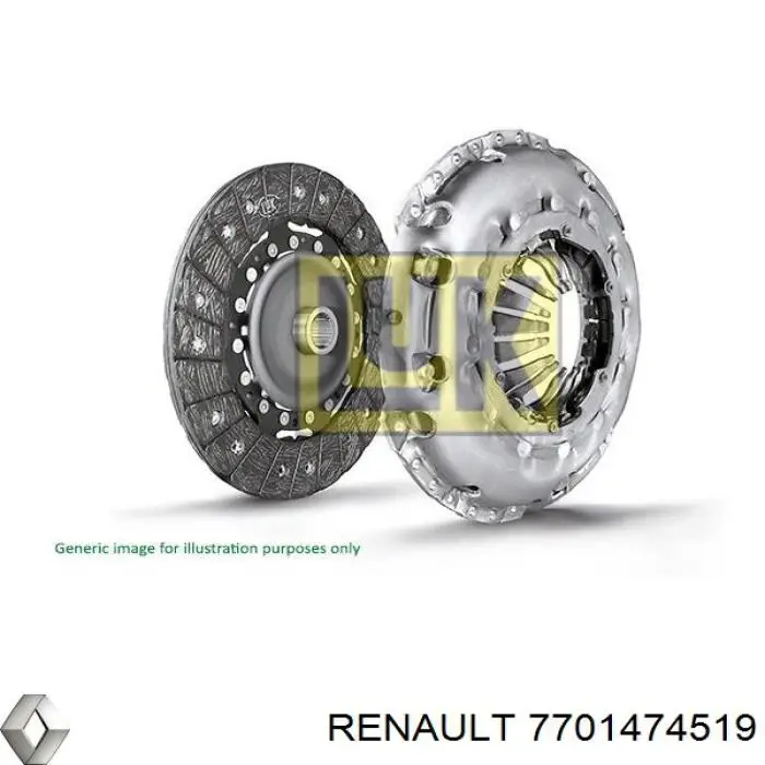 Комплект зчеплення (3 частини) 7701474519 Renault (RVI)