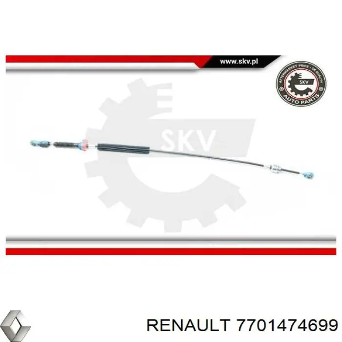 Трос перемикання передач, вибору передачі Renault (RVI) 7701474699 ціна, від 34.13 USD