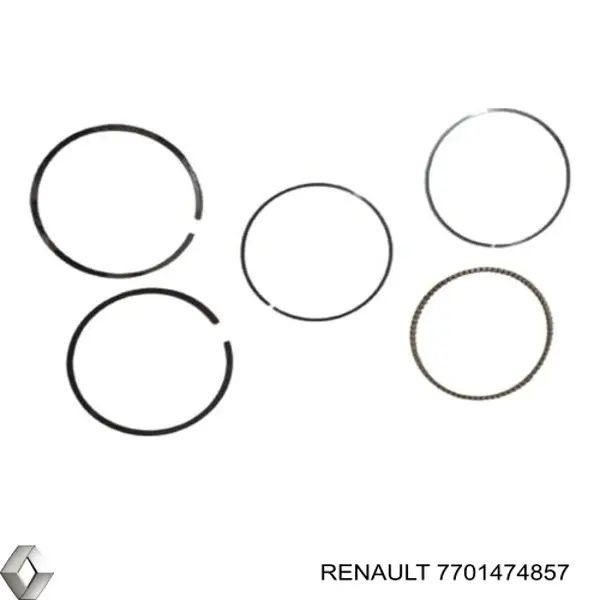 7701474857 Renault (RVI) кільця поршневі на 1 циліндр, std.