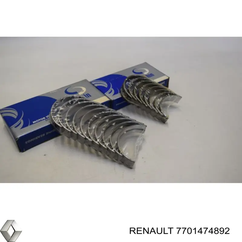 7701474892 Renault (RVI) вкладиші колінвала, шатунні, комплект, стандарт (std)