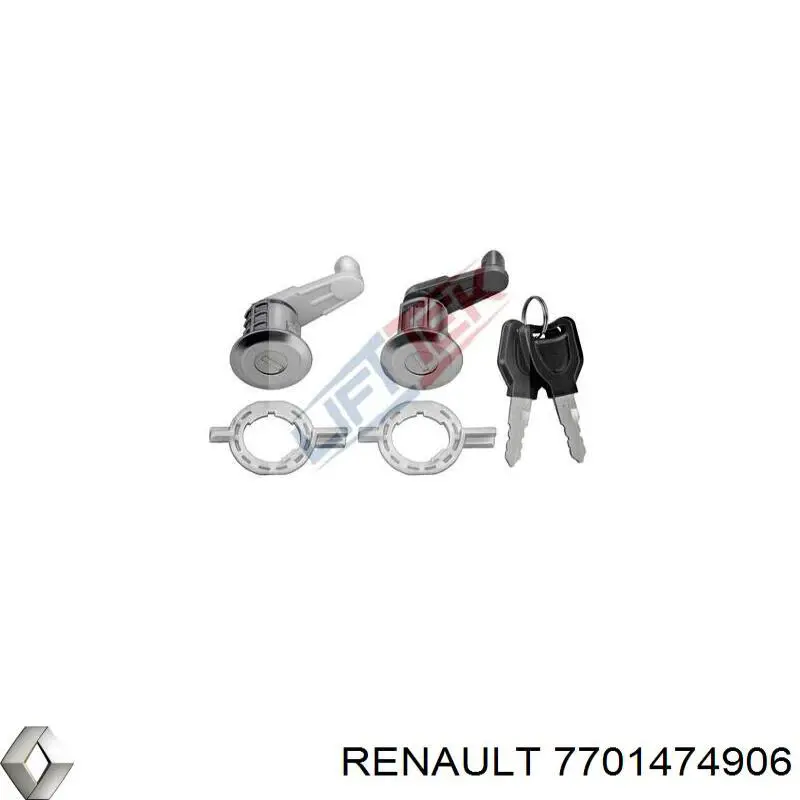 Личинка замка дверей передньої Renault (RVI) 7701474906 ціна, від 21.94 USD