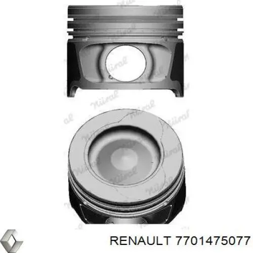 7701475077 Renault (RVI) поршень в комплекті на 1 циліндр, std