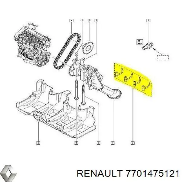 Форсунка масляна Renault Clio 3 (BR01, CR01) (Рено Кліо)
