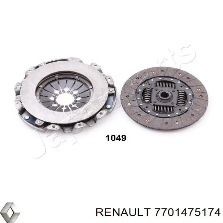 Комплект зчеплення (3 частини) 7701475174 Renault (RVI)