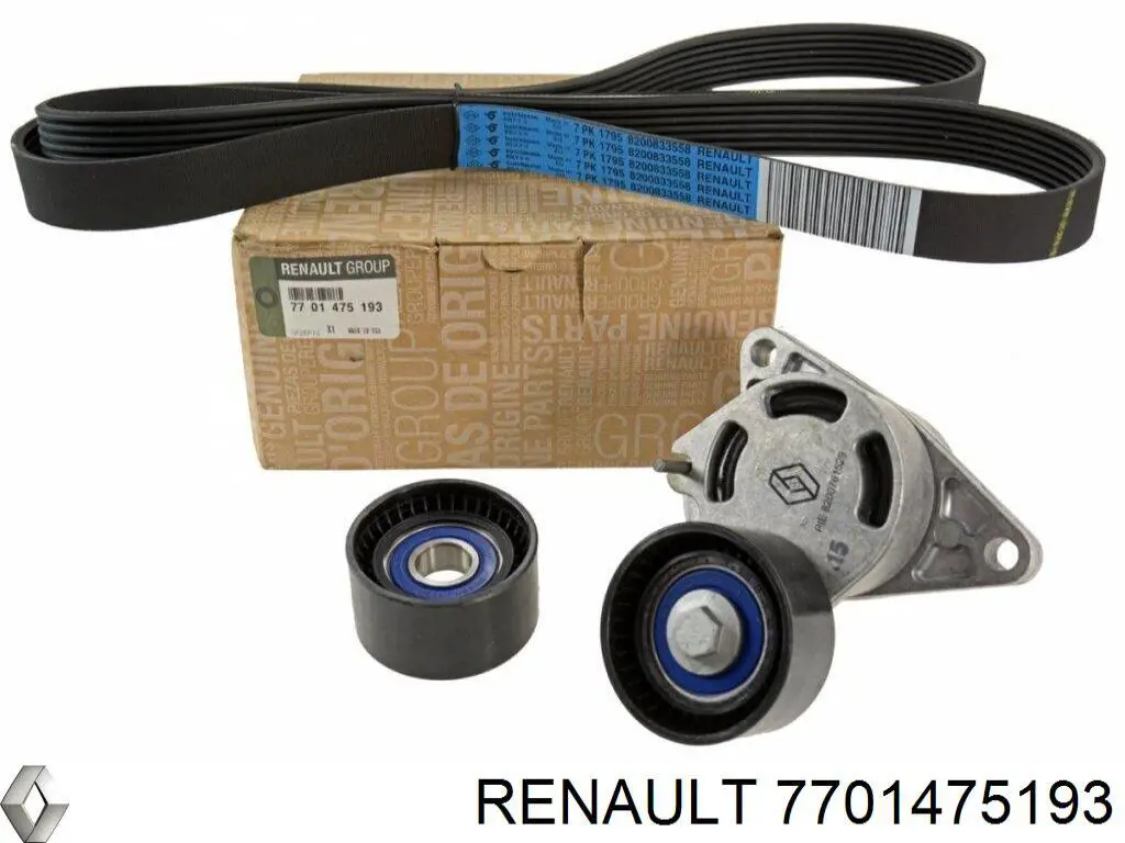 Ремінь приводний, агрегатів, комплект Renault (RVI) 7701475193 ціна, від 96.66 USD