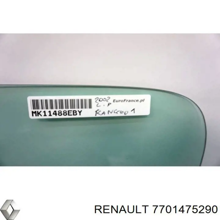 Скло передніх дверей, лівою 7701475290 Renault (RVI)