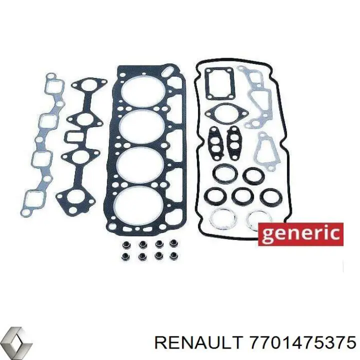 7701475375 Renault (RVI) комплект прокладок двигуна, верхній