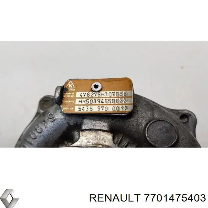 Прокладка турбіни, монтажний комплект Renault (RVI) 7701475403