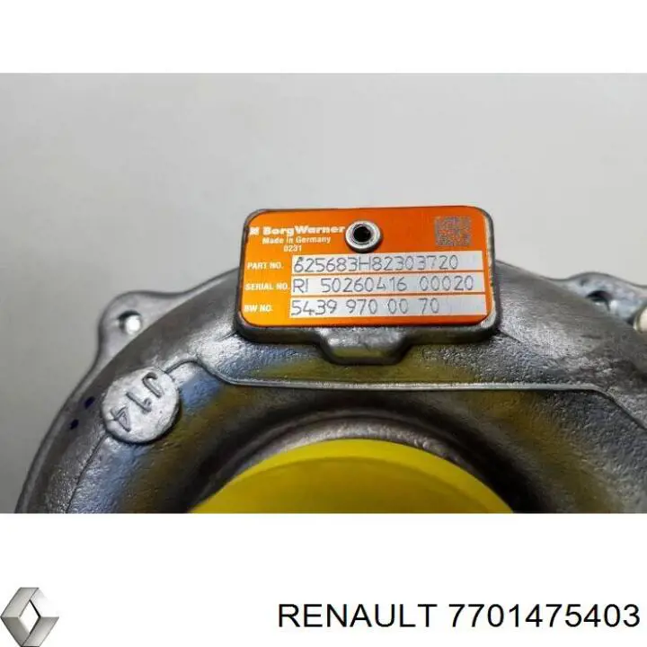 Прокладка турбіни, монтажний комплект 7701475403 Renault (RVI)