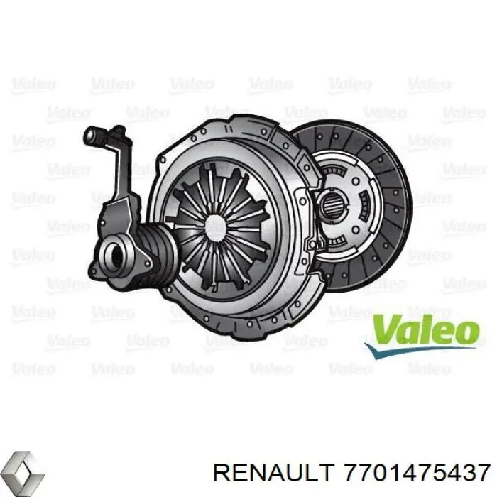 Комплект зчеплення (3 частини) Renault (RVI) 7701475437 ціна, від 163.70 USD