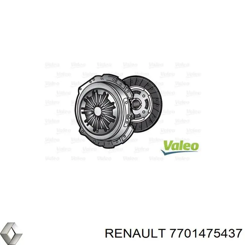 Купити 7701475437 Renault (RVI) Комплект зчеплення (диск, корзина, підшипник)