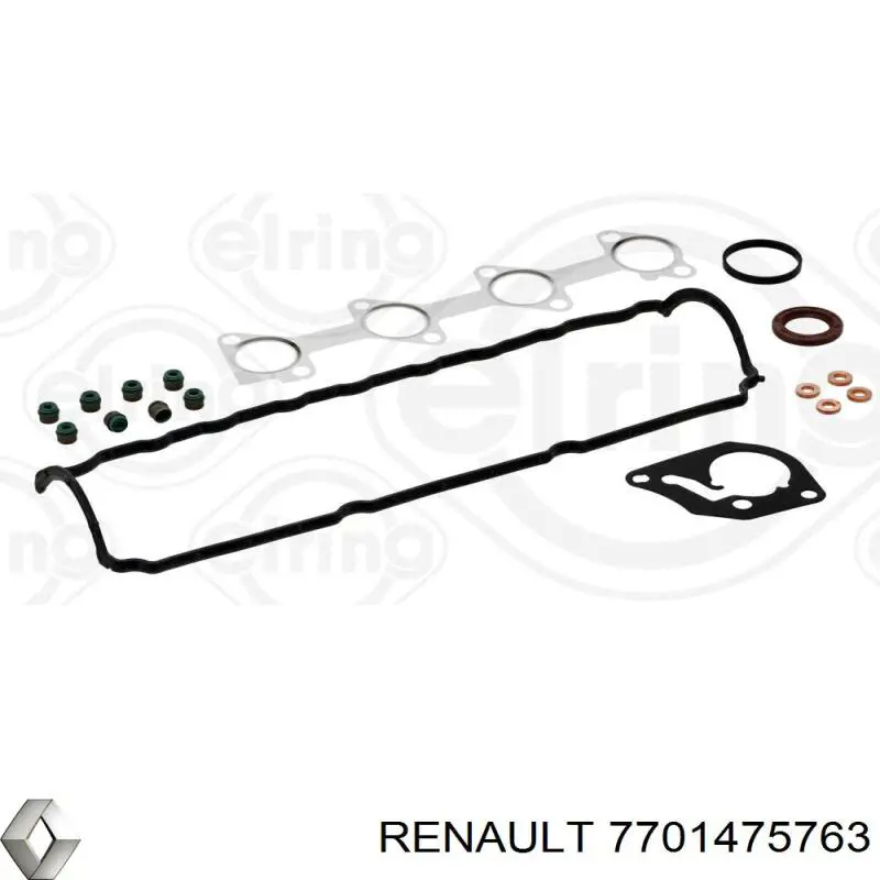 Комплект прокладок двигуна, верхній на Renault Clio (SB0)