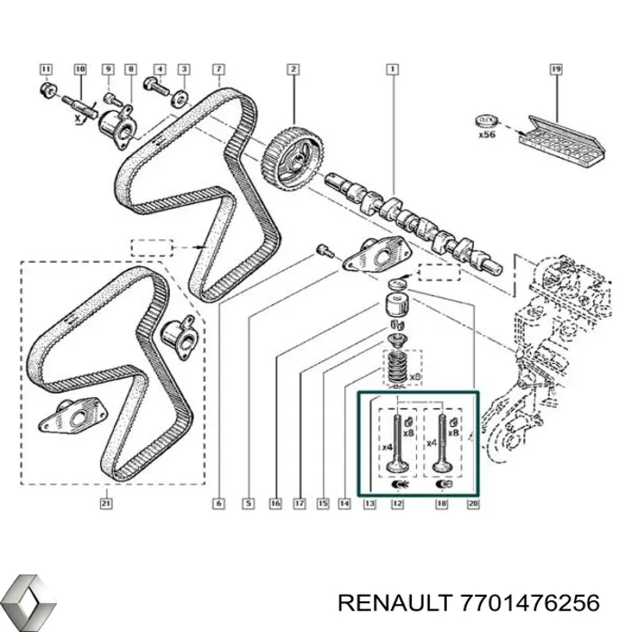 Вихлопний клапан Renault (RVI) 7701476256 ціна, від 6.66 USD
