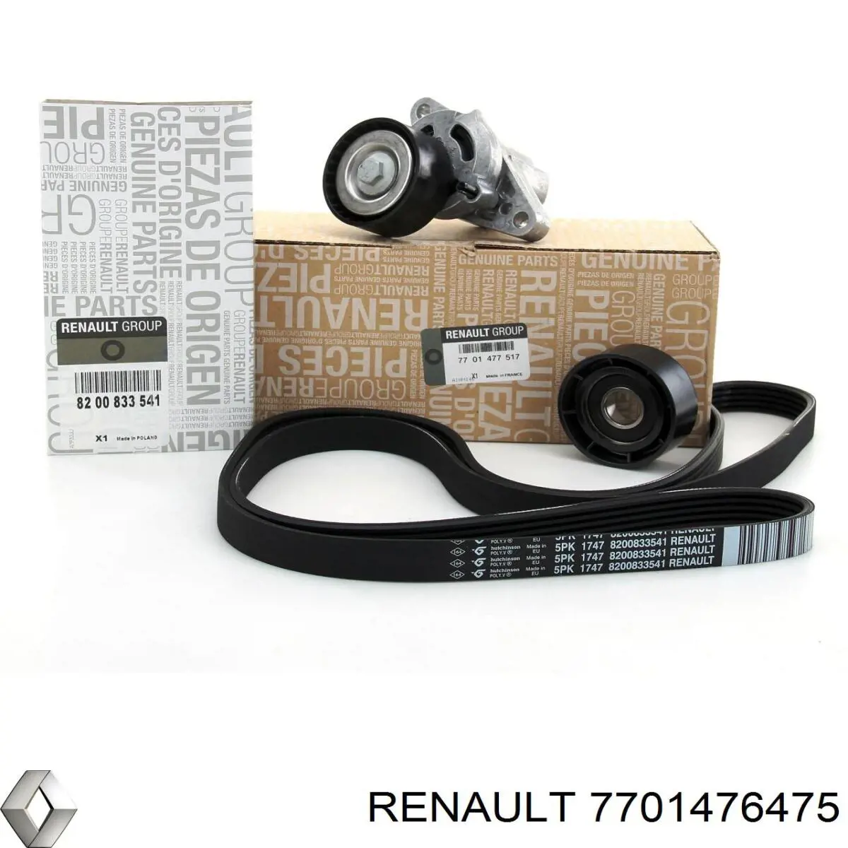 Ремінь приводний, агрегатів, комплект Renault (RVI) 117209354R ціна, від 14.93 USD