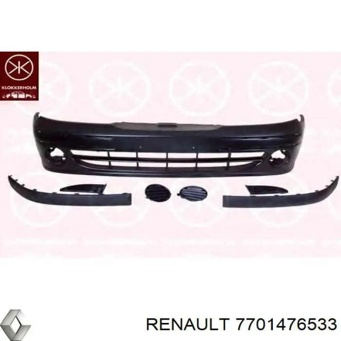 Передній бампер 7701476533 Renault (RVI)