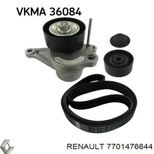 Ремінь приводний, агрегатів, комплект Renault (RVI) 7701476644