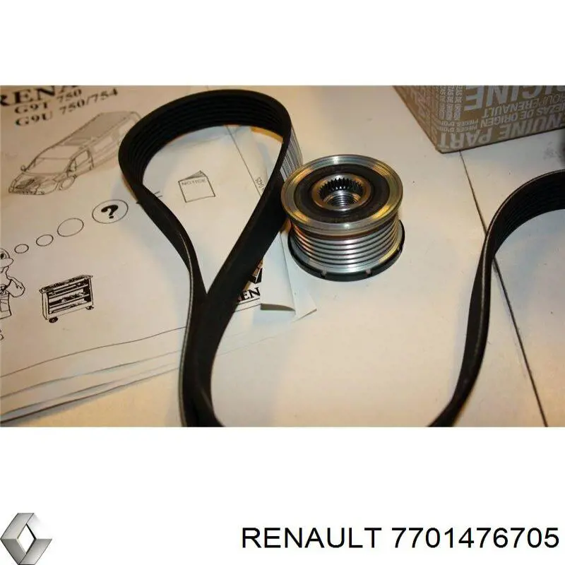 7701476705 Renault (RVI) ремінь приводний, агрегатів, комплект