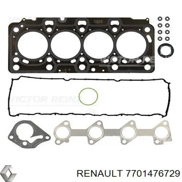 Купити 7701476729 Renault (RVI) Комплект прокладок двигуна, верхній