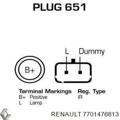 7701476813 Renault (RVI) генератор