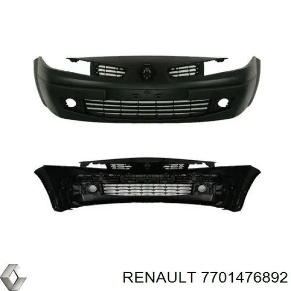 7701476892 Renault (RVI) бампер передній
