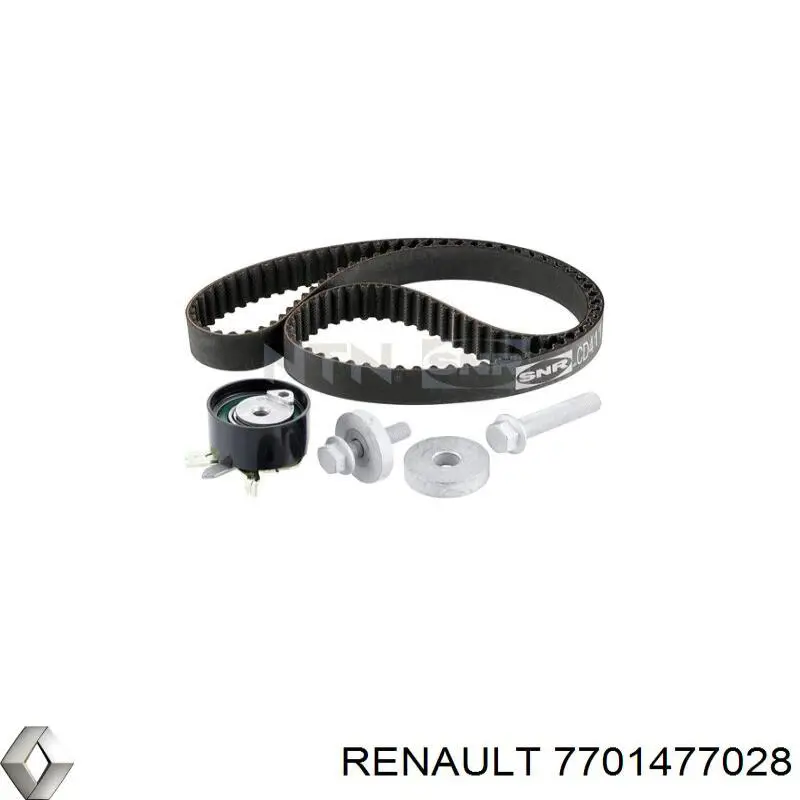 Комплект ГРМ Renault (RVI) 7701477028 ціна, від 80.31 USD