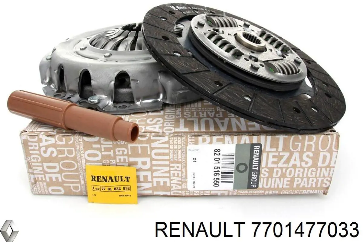 Комплект зчеплення (3 частини) 7701477033 Renault (RVI)