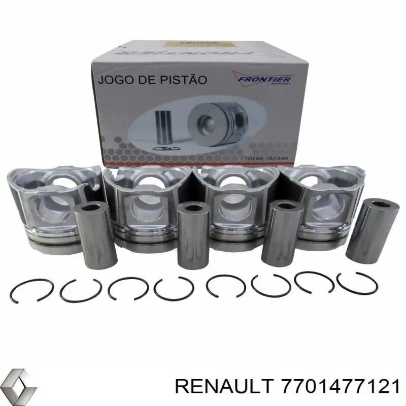 Поршень в комплекті на 1 циліндр, 2-й ремонт (+0,50) Renault Master 2 (CD, HD, U0D) (Рено Мастер)