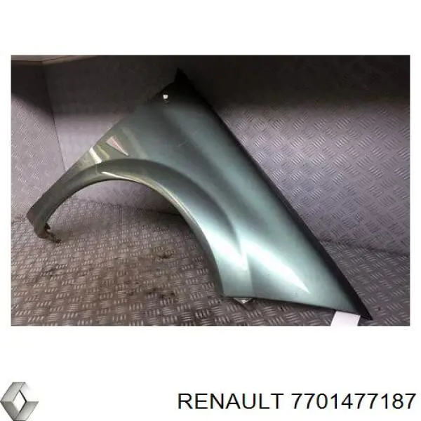 Крило переднє праве Renault (RVI) 7701477187 ціна, від 23.20 USD
