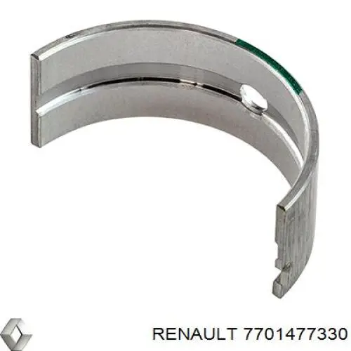 7701477330 Renault (RVI) вкладиші колінвала, корінні, комплект, стандарт (std)