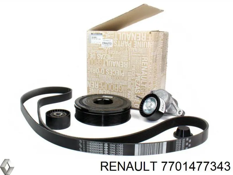 Ремінь приводний, агрегатів, комплект Renault (RVI) 7701477343 ціна, від 231.39 USD