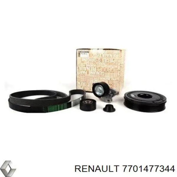 Ремінь приводний, агрегатів, комплект 7701477344 Renault (RVI)