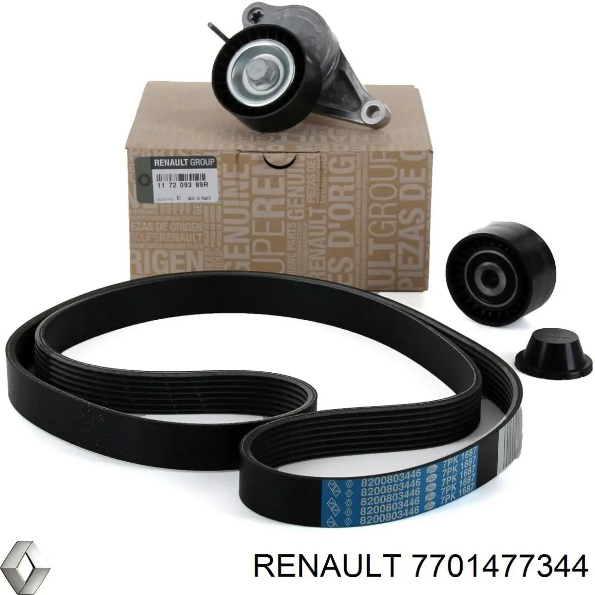 Ремінь приводний, агрегатів, комплект Renault (RVI) 7701477344 ціна, від 195.57 USD