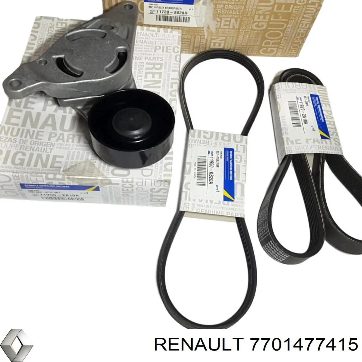 7701477415 Renault (RVI) Ремінь приводний, агрегатів, комплект