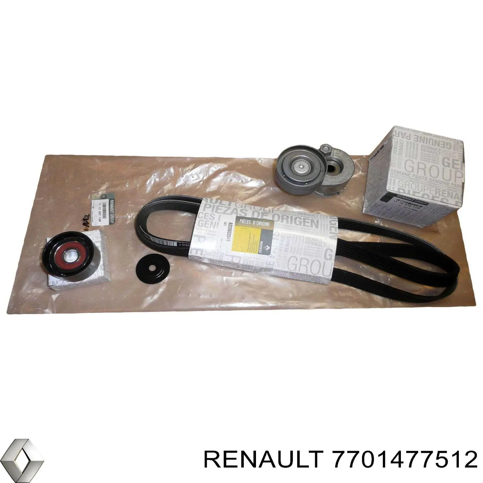 7701477512 Renault (RVI) ремінь приводний, агрегатів, комплект