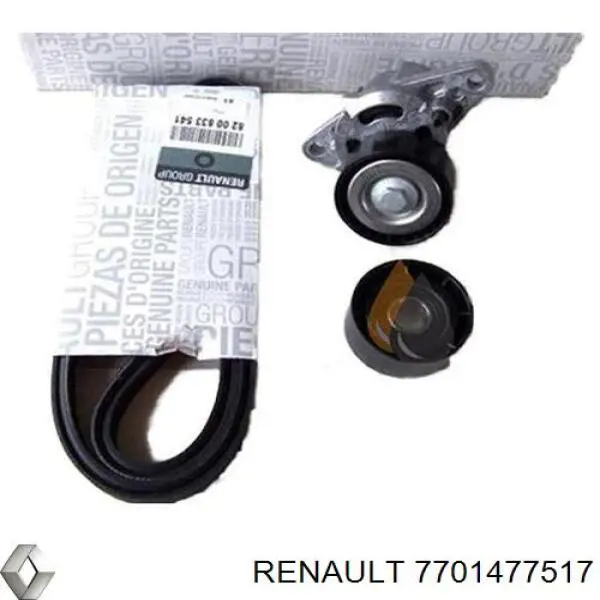 Ремінь приводний, агрегатів, комплект Renault (RVI) 7701477517 ціна, від 97.05 USD