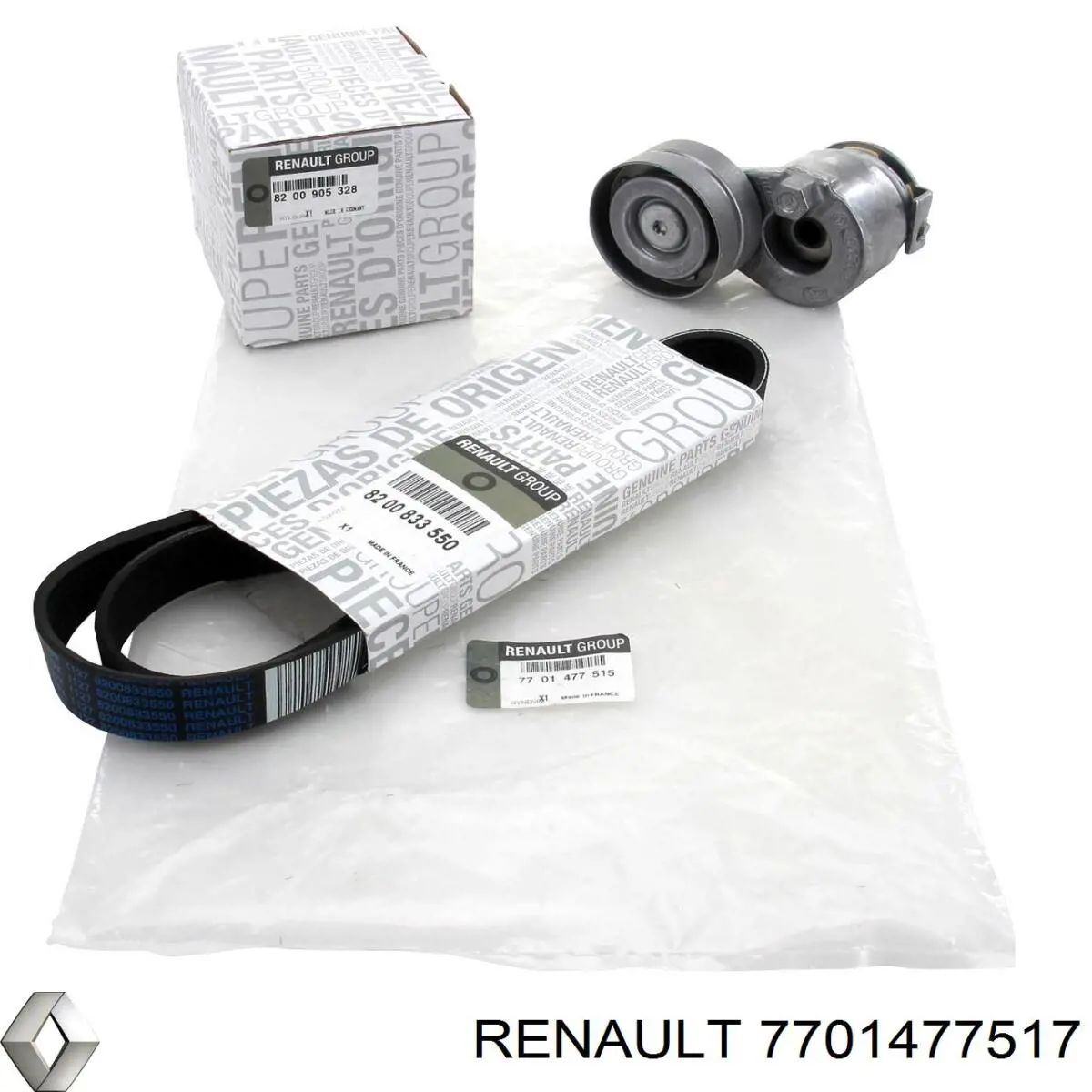 Купити 7701477517 Renault (RVI) Ремінь приводний, агрегатів, комплект