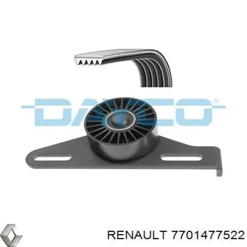 Купити 7701477522 Renault (RVI) Ремінь приводний, агрегатів, комплект